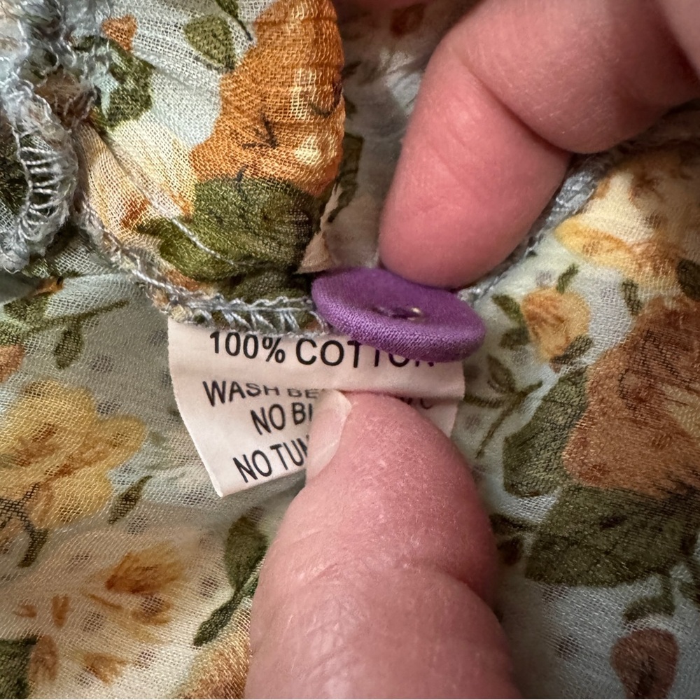 Sacred Threads Small Tunic Top ~ Patchwork Floral… - image 6